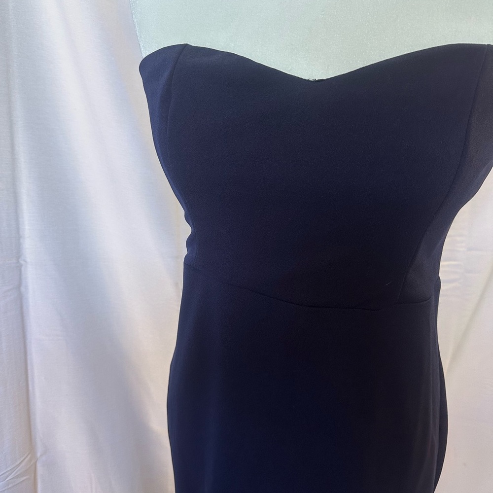 Elegant Navy Strapless Dress